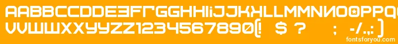 Sovietprogram Font – White Fonts on Orange Background