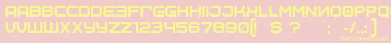 Sovietprogram Font – Yellow Fonts on Pink Background