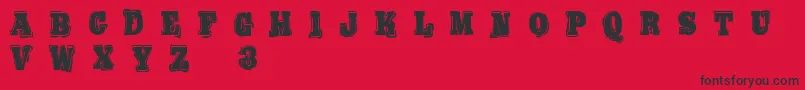 BoldPressingH3Demo Font – Black Fonts on Red Background