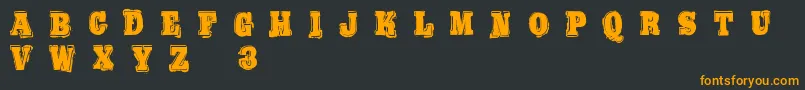 BoldPressingH3Demo Font – Orange Fonts on Black Background