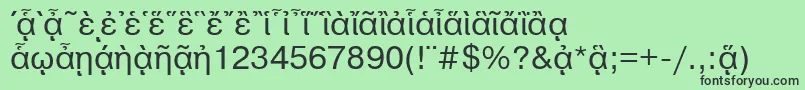 フォントPragmaticapgttNormal – 緑の背景に黒い文字