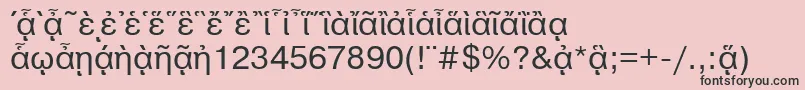 フォントPragmaticapgttNormal – ピンクの背景に黒い文字