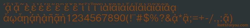 Fonte PragmaticapgttNormal – fontes marrons em um fundo preto