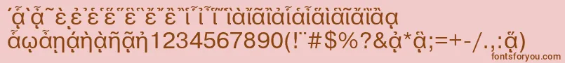 Шрифт PragmaticapgttNormal – коричневые шрифты на розовом фоне