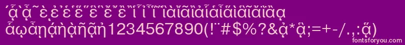 フォントPragmaticapgttNormal – 紫の背景にピンクのフォント