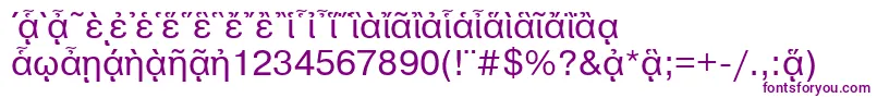 フォントPragmaticapgttNormal – 白い背景に紫のフォント