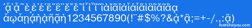 fuente PragmaticapgttNormal – Fuentes Blancas Sobre Fondo Azul