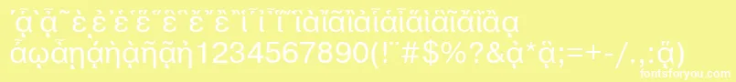 フォントPragmaticapgttNormal – 黄色い背景に白い文字