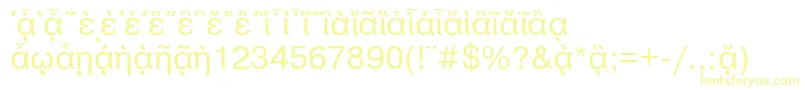 フォントPragmaticapgttNormal – 白い背景に黄色の文字