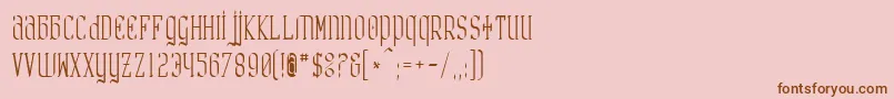 CatharsisRequiem Font – Brown Fonts on Pink Background