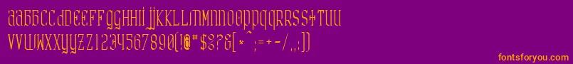 CatharsisRequiem Font – Orange Fonts on Purple Background