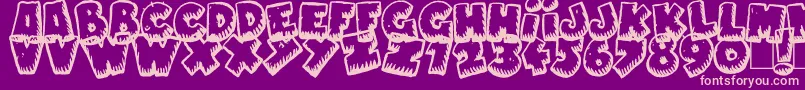 NaughtyCartoons Font – Pink Fonts on Purple Background