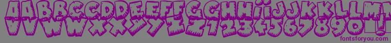 NaughtyCartoons Font – Purple Fonts on Gray Background