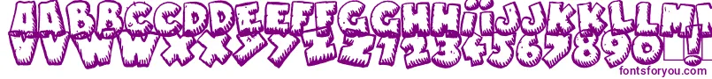 NaughtyCartoons Font – Purple Fonts on White Background