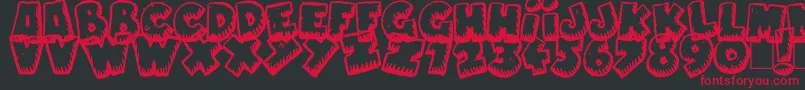 NaughtyCartoons Font – Red Fonts on Black Background