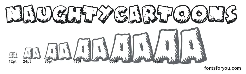 Размеры шрифта NaughtyCartoons