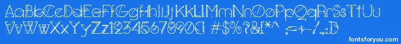 LiebenFontRegular Font – White Fonts on Blue Background
