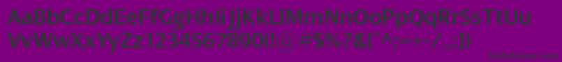 フォントDialogSemibold – 紫の背景に黒い文字