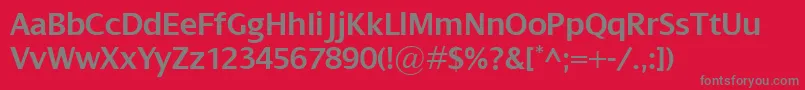 Шрифт DialogSemibold – серые шрифты на красном фоне