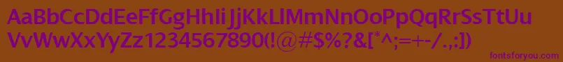 DialogSemibold Font – Purple Fonts on Brown Background