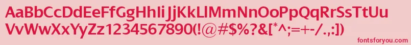 DialogSemibold Font – Red Fonts on Pink Background