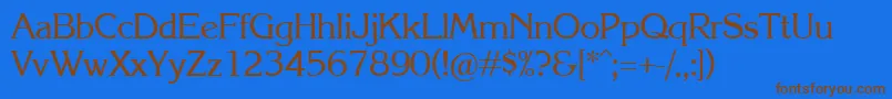 Krl Font – Brown Fonts on Blue Background
