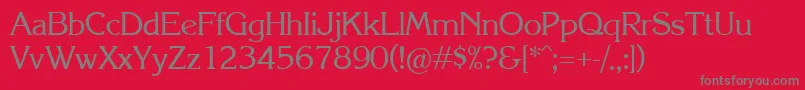 Krl Font – Gray Fonts on Red Background