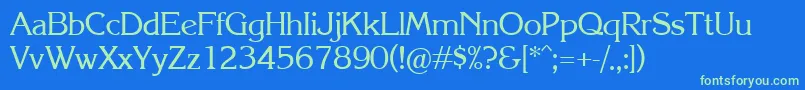 Krl Font – Green Fonts on Blue Background