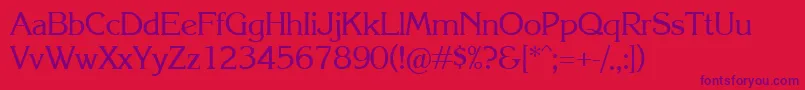 Krl Font – Purple Fonts on Red Background