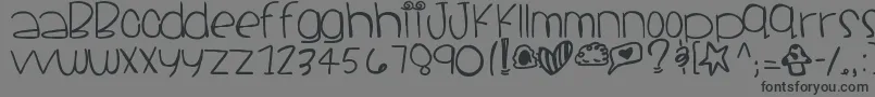 フォントSantacruz – 黒い文字の灰色の背景