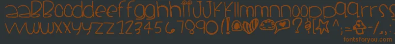 Santacruz-fontti – ruskeat fontit mustalla taustalla