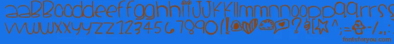 Шрифт Santacruz – коричневые шрифты на синем фоне