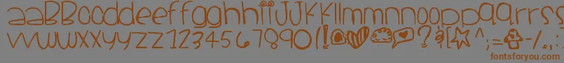 Santacruz Font – Brown Fonts on Gray Background