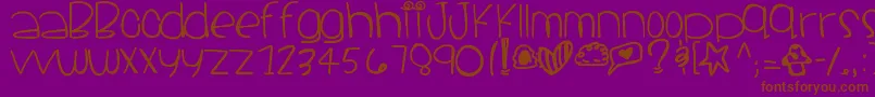 Шрифт Santacruz – коричневые шрифты на фиолетовом фоне