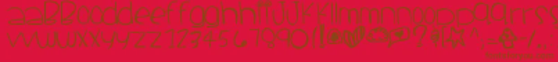 Santacruz-fontti – ruskeat fontit punaisella taustalla