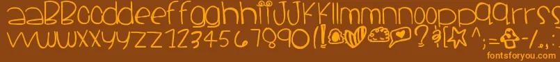 Santacruz Font – Orange Fonts on Brown Background