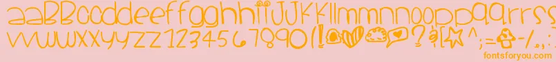 Santacruz Font – Orange Fonts on Pink Background