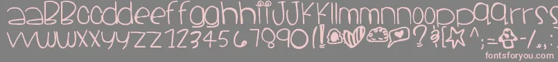 フォントSantacruz – 灰色の背景にピンクのフォント