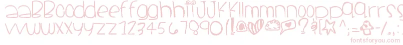 Santacruz-fontti – vaaleanpunaiset fontit valkoisella taustalla