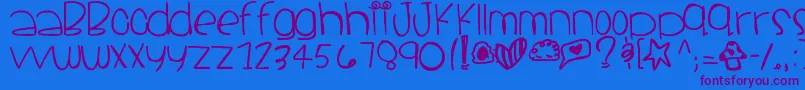 Шрифт Santacruz – фиолетовые шрифты на синем фоне
