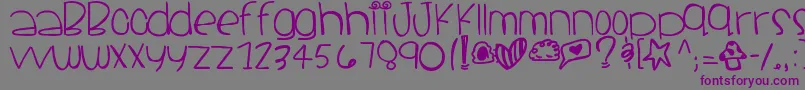 Santacruz-Schriftart – Violette Schriften auf grauem Hintergrund