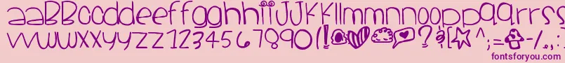 Santacruz Font – Purple Fonts on Pink Background