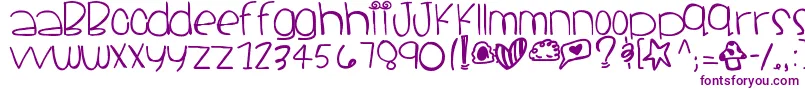 Santacruz Font – Purple Fonts on White Background