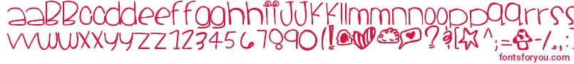 Santacruz-fontti – punaiset fontit valkoisella taustalla