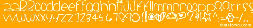 Santacruz Font – White Fonts on Orange Background