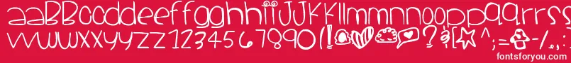 Santacruz Font – White Fonts on Red Background