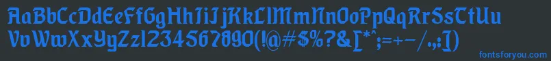 Lindberg Font – Blue Fonts on Black Background