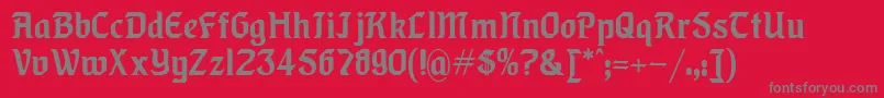 Lindberg Font – Gray Fonts on Red Background