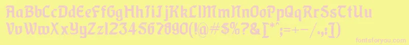 Lindberg Font – Pink Fonts on Yellow Background
