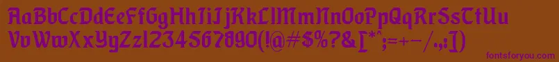 Lindberg Font – Purple Fonts on Brown Background